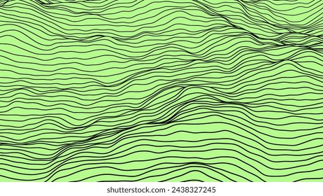 abstract elevation wavy topography strip line for concept about minimal mountain , hill , wave form.