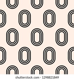 Abstract ellipse shapes geometric seamless vector pattern.