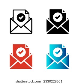 Abstract Email Received Silhouette Illustration, can be used for business designs, presentation designs or any suitable designs.