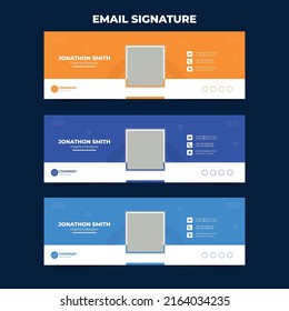 Abstract Email Signature Template Design