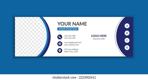 Abstract email signature template layout
