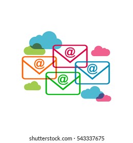 Abstract email symbol. E-mail icon.