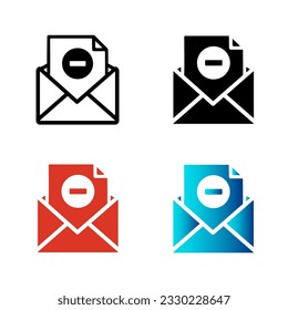 Abstract Email Unsubscribe Silhouette Illustration, can be used for business designs, presentation designs or any suitable designs.