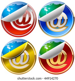 Abstract e-mail worldwide symbol