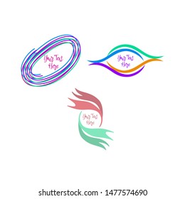 Abstract Emblem Blank Design Vector Template Frame Border