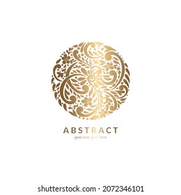 Abstract emblem. Can be used for jewelry, beauty and fashion industry. Great for logo, monogram, invitation, flyer, menu, background, or any desired idea.
