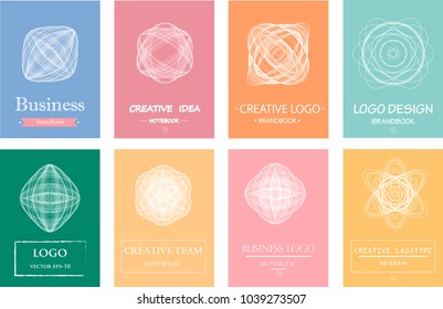 Abstract emblem, design concept. Set logo design. Vector illustration. 