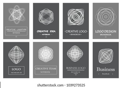 Abstract emblem, design concept. Set logo design. Vector illustration. 