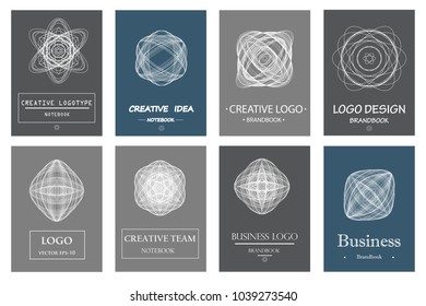 Abstract emblem, design concept. Set logo design. Vector illustration. 