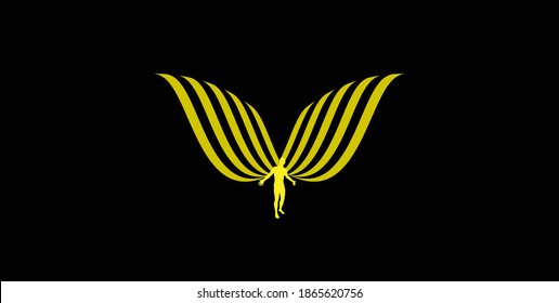 Abstract emblem. Design element for banners, placards, posters or flyers. Vector illustration with dynamic effect.