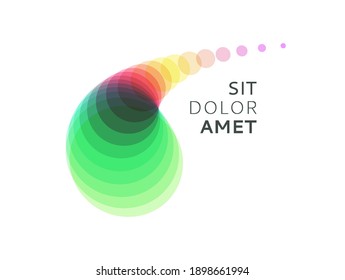 Emblema abstracto. Elemento de diseño para carteles, carteles, afiches o volantes. Ilustración vectorial con efecto dinámico.