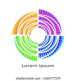 Abstract emblem design template. Vector illustration. Color creative logo isolated