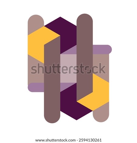 Abstract emblem interaction penetration in the avant-garde style