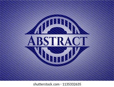 Abstract emblem with jean high quality background