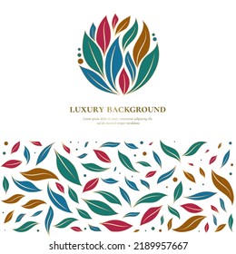 Emblema abstracto con hojas en forma de círculo. Se puede usar para la joyería, la belleza y la industria de la moda. Ideal para logotipo, monograma, invitación, volante, menú, fondo o cualquier idea deseada.