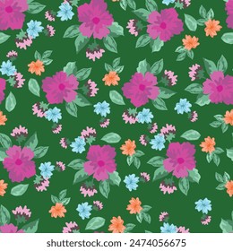 Abstract an embossed blooming bright flower motif arrangement all- over textile design illustration digital image printing factory