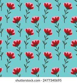 Abstract an embossed blooming bright flower motif arrangement all- over textile design illustration digital image printing factory