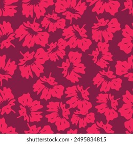 Abstract an embossed blooming bright flower motif arrangement all- over textile design illustration digital image printing factory