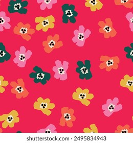 Abstract an embossed blooming bright flower motif arrangement all- over textile design illustration digital image printing factory