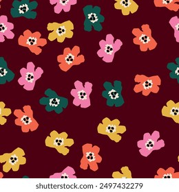 Abstract an embossed blooming bright flower motif arrangement all- over textile design illustration digital image printing factory