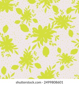 Abstract an embossed blooming bright flower motif arrangement all- over textile design illustration digital image printing factory