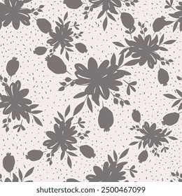 Abstract an embossed blooming bright flower motif arrangement all- over textile design illustration digital image printing factory