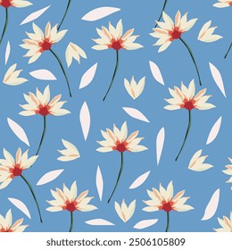 Abstractas un arreglo floral brillante floreciente en relieve en todo el diseño textil Ilustración Impresión de Imagen digital Fábrica