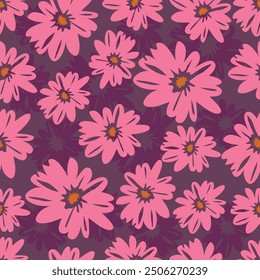 Abstract an embossed blooming bright flower motif arrangement all- over textile design illustration digital image printing factory