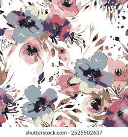 abstract an embossed blooming bright flower motif arrangement all - over textile design illustration digital image printing factory