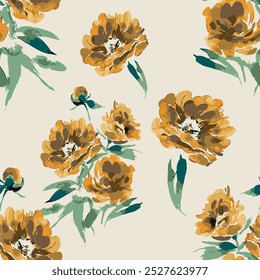 abstract an embossed blooming bright flower motif arrangement all - over textile design illustration digital image printing factory