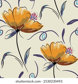 abstract an embossed blooming bright flower motif arrangement all - over textile design illustration digital image printing factory