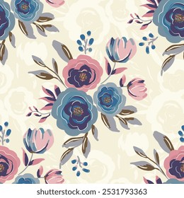 abstract an embossed blooming bright flower motif arrangement all - over textile design illustration digital image printing factory