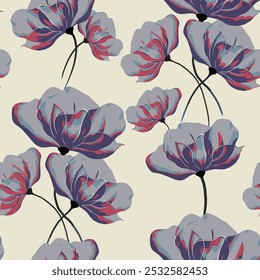 abstract an embossed blooming bright flower motif arrangement all - over textile design illustration digital image printing factory