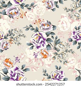 abstract an embossed blooming bright flower motif arrangement all - over textile design illustration digital image printing factory