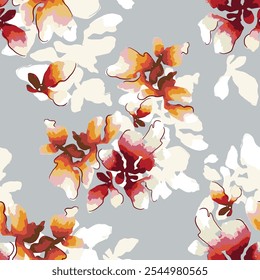 abstrato e em relevo florescendo brilhante arranjo de motivo de flor tudo - sobre a ilustração de design têxtil digital fábrica de impressão de imagem