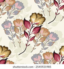 abstract an embossed blooming bright flower motif arrangement all - over textile design illustration digital image printing factory