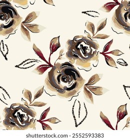 abstract an embossed blooming bright flower motif arrangement all - over textile design illustration digital image printing factory