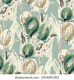 abstract an embossed blooming bright flower motif arrangement all - over textile design illustration digital image printing factory