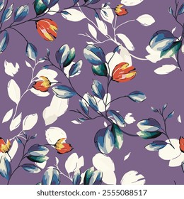 abstract an embossed blooming bright flower motif arrangement all - over textile design illustration digital image printing factory