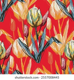 abstract an embossed blooming bright flower motif arrangement all - over textile design illustration digital image printing factory