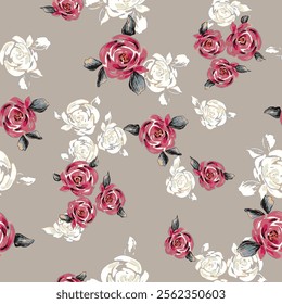 abstract an embossed blooming bright flower motif arrangement all - over textile design illustration digital image printing factory