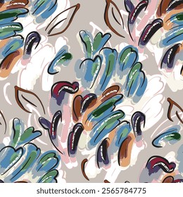 abstract an embossed blooming bright flower motif arrangement all - over textile design illustration digital image printing factory