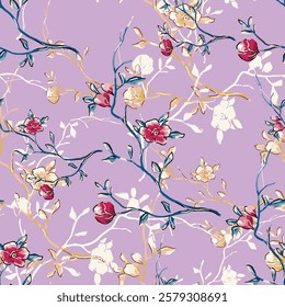 abstract an embossed blooming bright flower motif arrangement all - over textile design illustration digital image printing factory