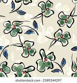 abstract an embossed blooming bright flower motif arrangement all - over textile design illustration digital image printing factory