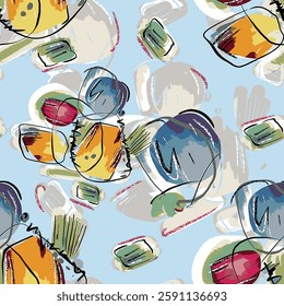 abstract an embossed blooming bright flower motif arrangement all - over textile design illustration digital image printing factory