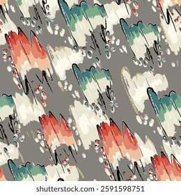 abstract an embossed blooming bright flower motif arrangement all - over textile design illustration digital image printing factory
