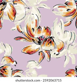 abstract an embossed blooming bright flower motif arrangement all - over textile design illustration digital image printing factory