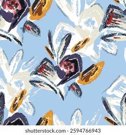 abstract an embossed blooming bright flower motif arrangement all - over textile design illustration digital image printing factory