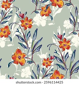 abstract an embossed blooming bright flower motif arrangement all - over textile design illustration digital image printing factory