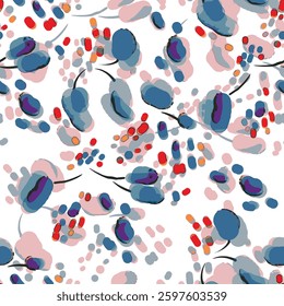 abstract an embossed blooming bright flower motif arrangement all - over textile design illustration digital image printing factory
